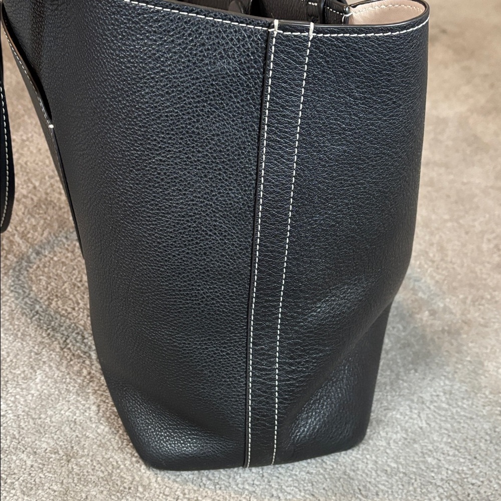 Tory Burch Black Leather Tote - Picture 5 of 10